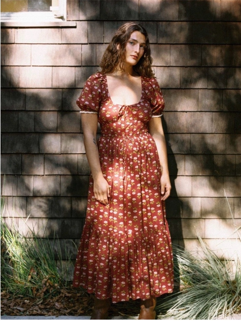 Christy Dawn Brynne Dress in Antique Lotus Red - Size small